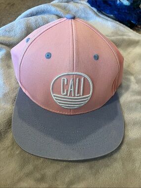 Pink & Blue-Gray “Cali” Snapback Hat